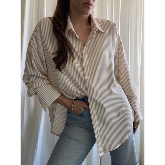 ELISE SHIRT — In Beige/White - Picture 7 of 10